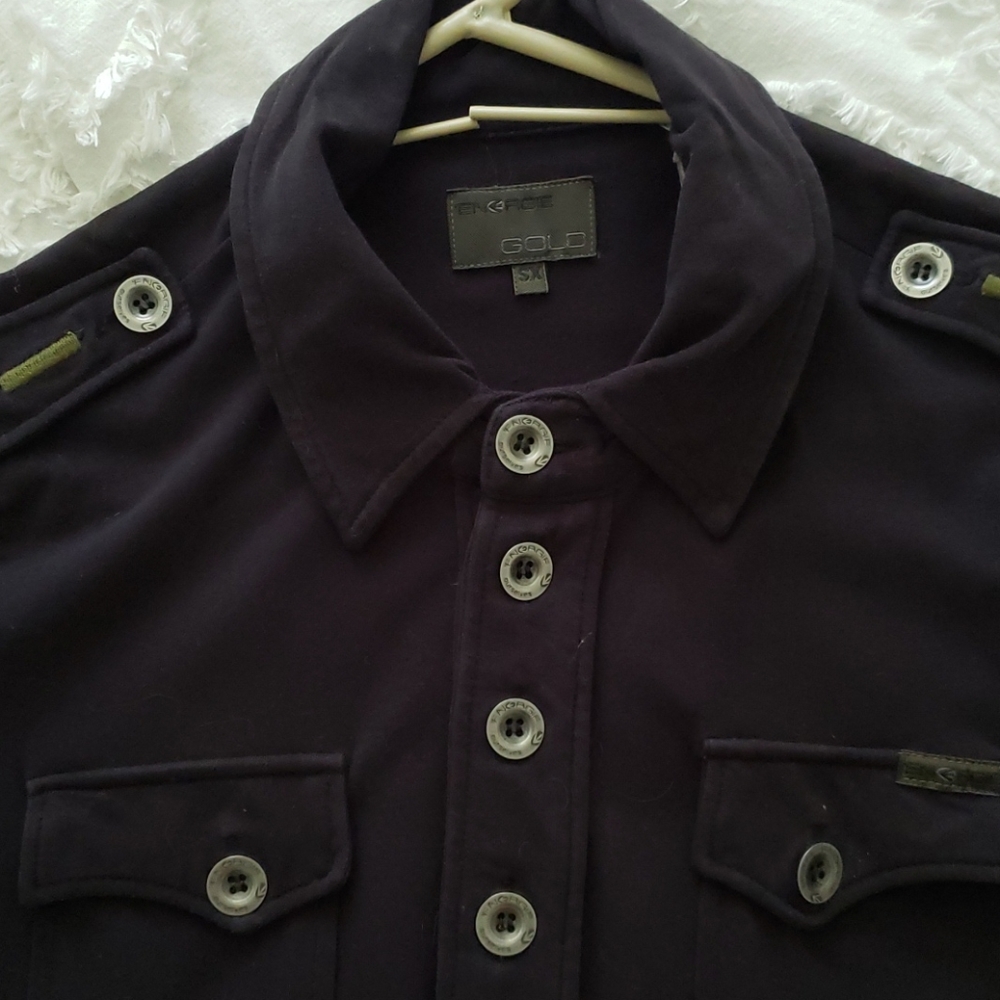 ENERGIE GOLD FITTED MILITARY MENS SHIRT!